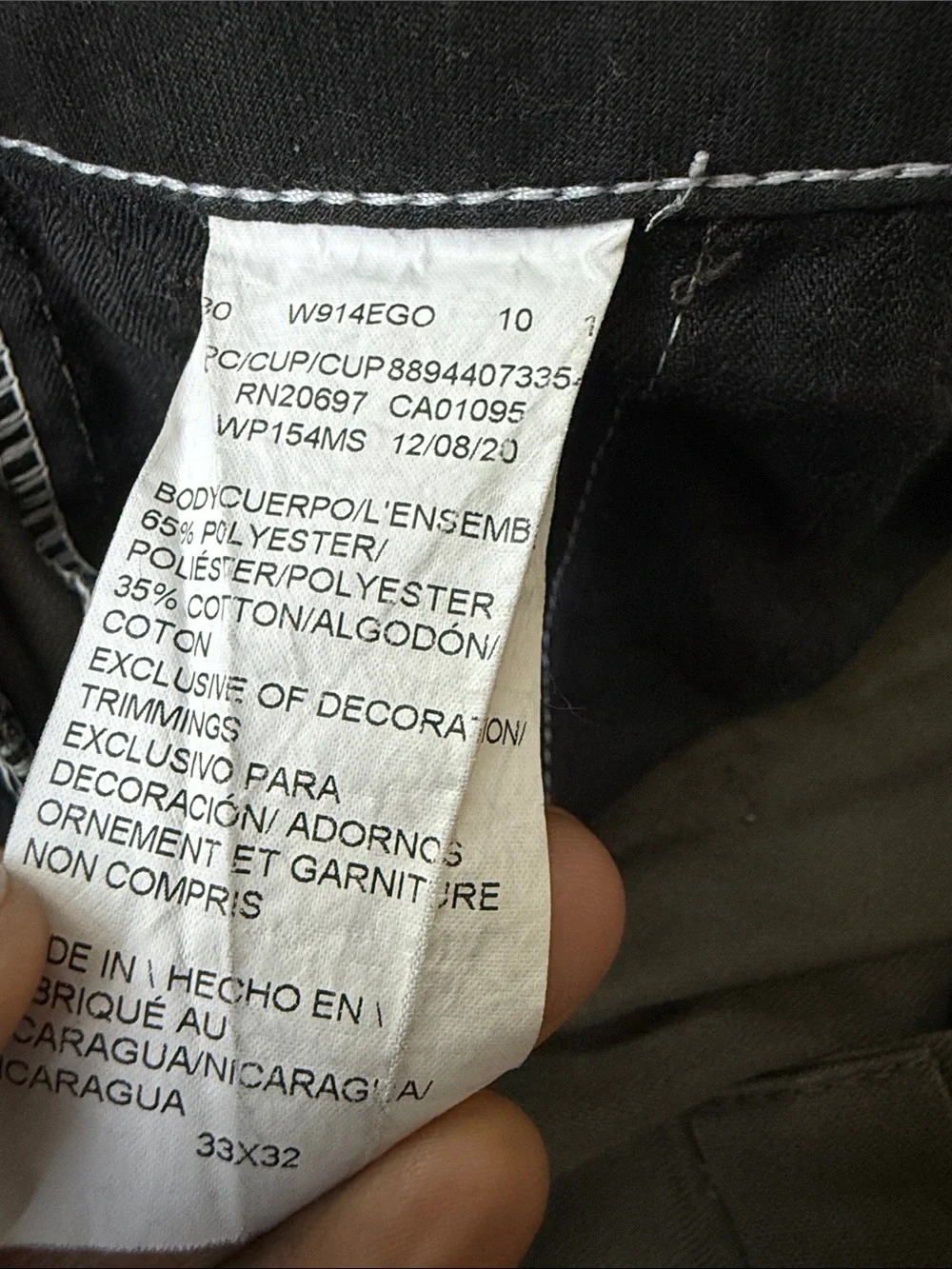 Dickies Olive Cargo Pants Sz 33x32